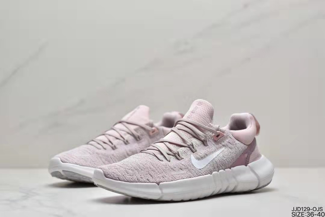 Nike Free RN Flyknit 2018 Pink White Shoes - Click Image to Close